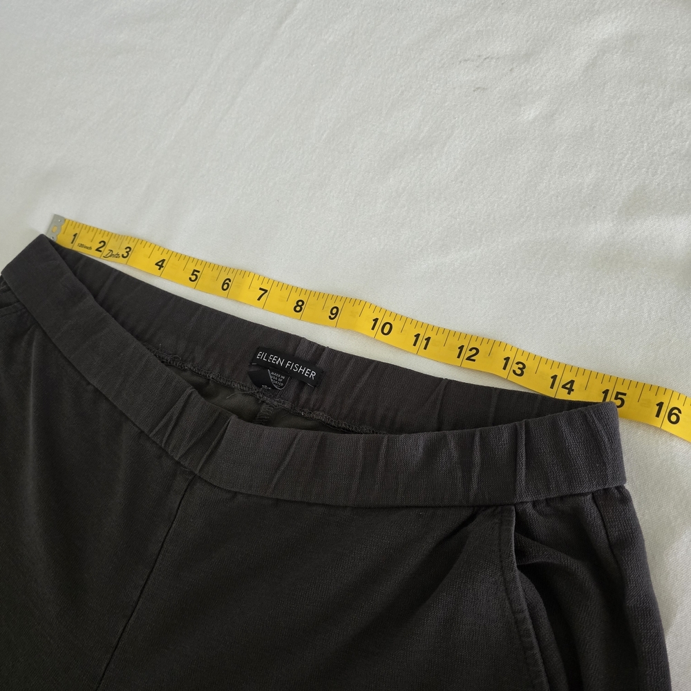 Eileen Fisher Viscose Blend Cigarette Straight Wide Leg Gray Minimalist Pants M - Picture 4 of 14